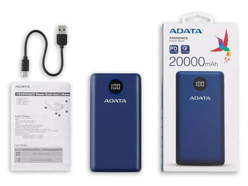 پاوربانک ای دیتا مدل P20000QCD ظرفیت 20000 میلی آمپر ساعت - تصویر 10