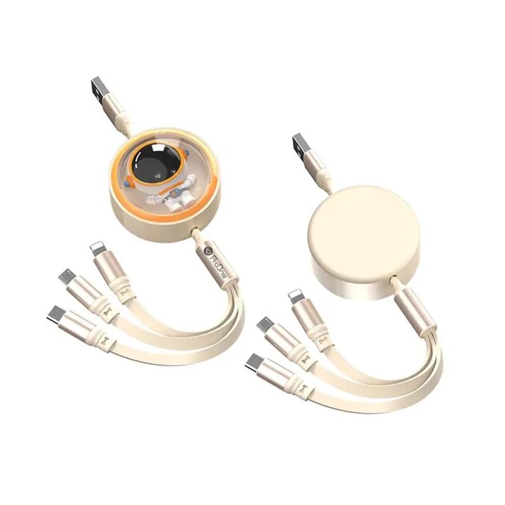 کابل تبدیل USB به USB-C / microUSB / لایتنینگ پرووان مدل PCC128R طول 1.2 متر - تصویر 3