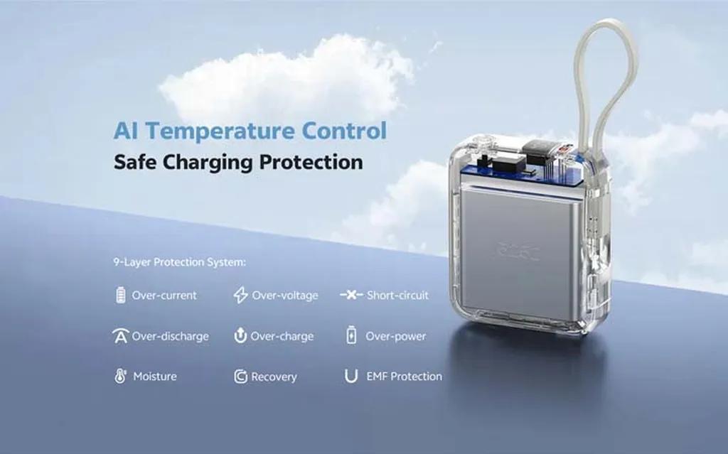 پاوربانک 35 وات کیو سی وای مدل PB10C ظرفیت 10000 میلی‌آمپر ساعت - تصویر 10
