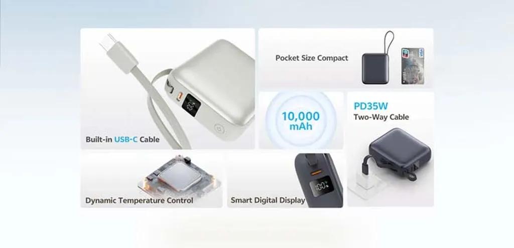 پاوربانک 35 وات کیو سی وای مدل PB10C ظرفیت 10000 میلی‌آمپر ساعت - تصویر 8