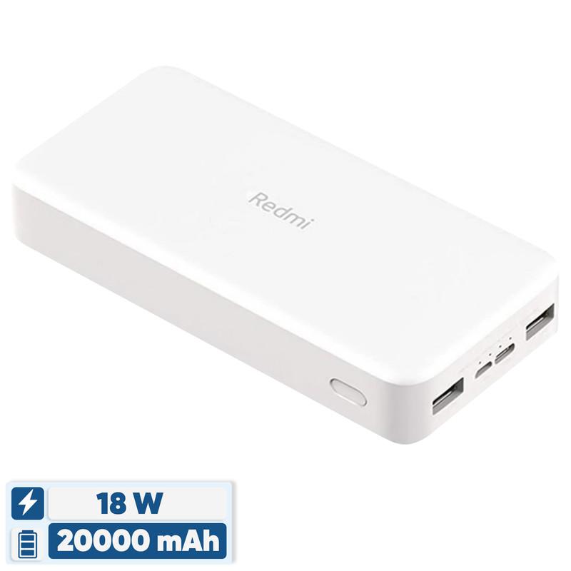 پاوربانک 18 وات شیائومی مدل Redmi ظرفیت 20000 میلی آمپرساعت به همراه کابل تبدیل microUSB - تصویر 1