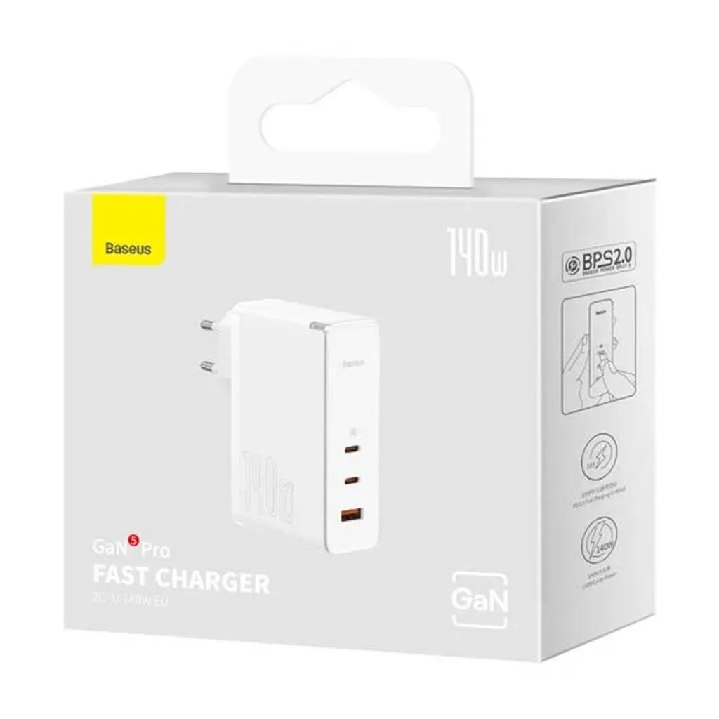 شارژر دیواری 140 وات باسئوس مدل GaN5 Pro Fast Charge CCGP100201 - تصویر 12