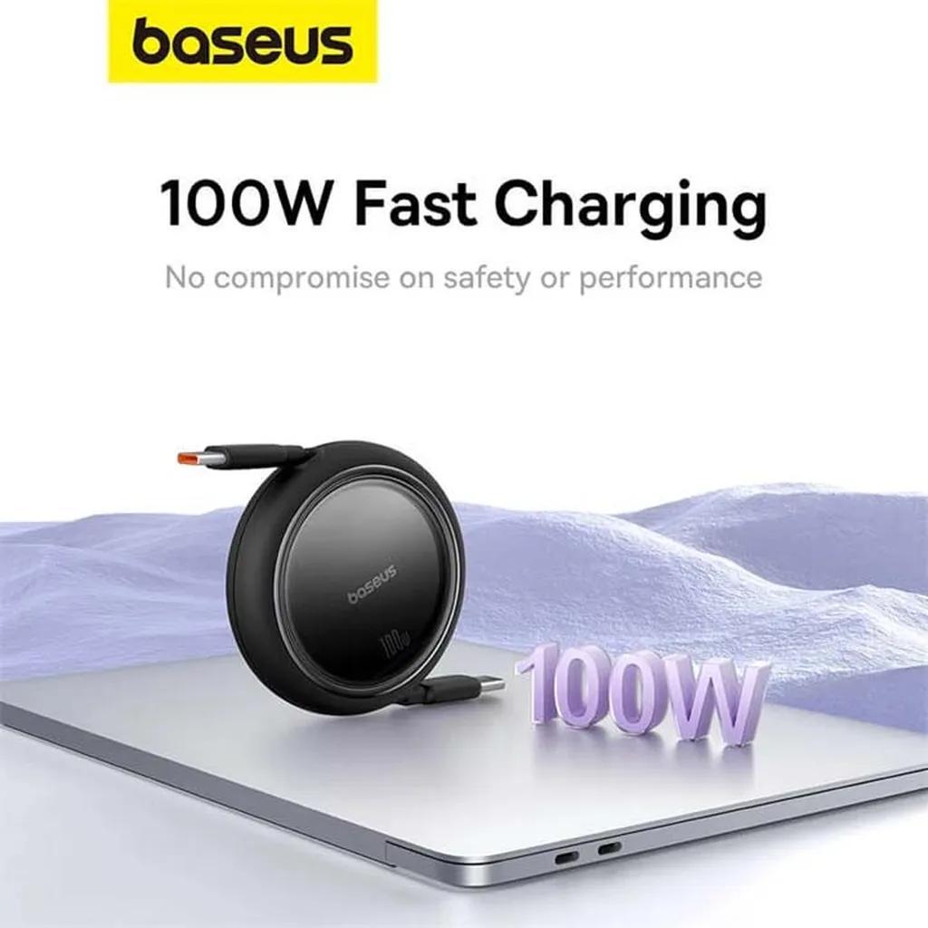 کابل USB-C  بیسوس مدل Free2Draw Mini Retractable 100W طول 1 متر - تصویر 10