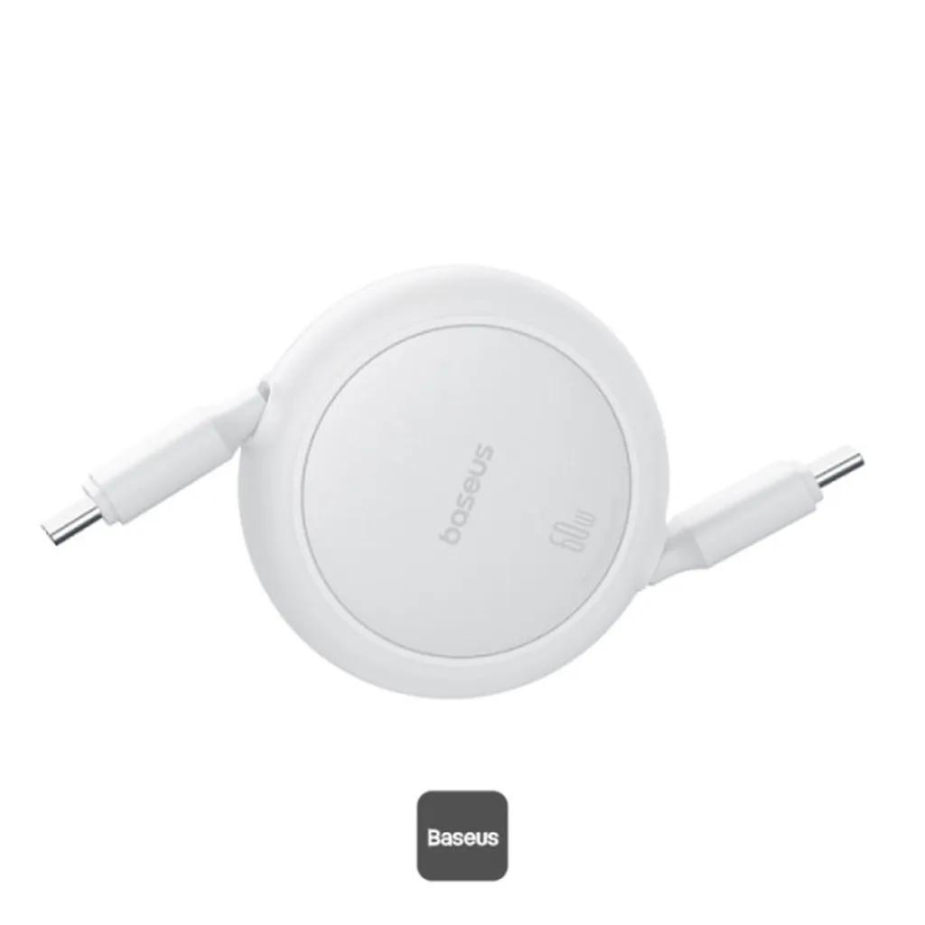 کابل تبدیل USB-C به USB-C بیسوس مدل Free2Pull Mini 60W طول 1 متر - تصویر 3