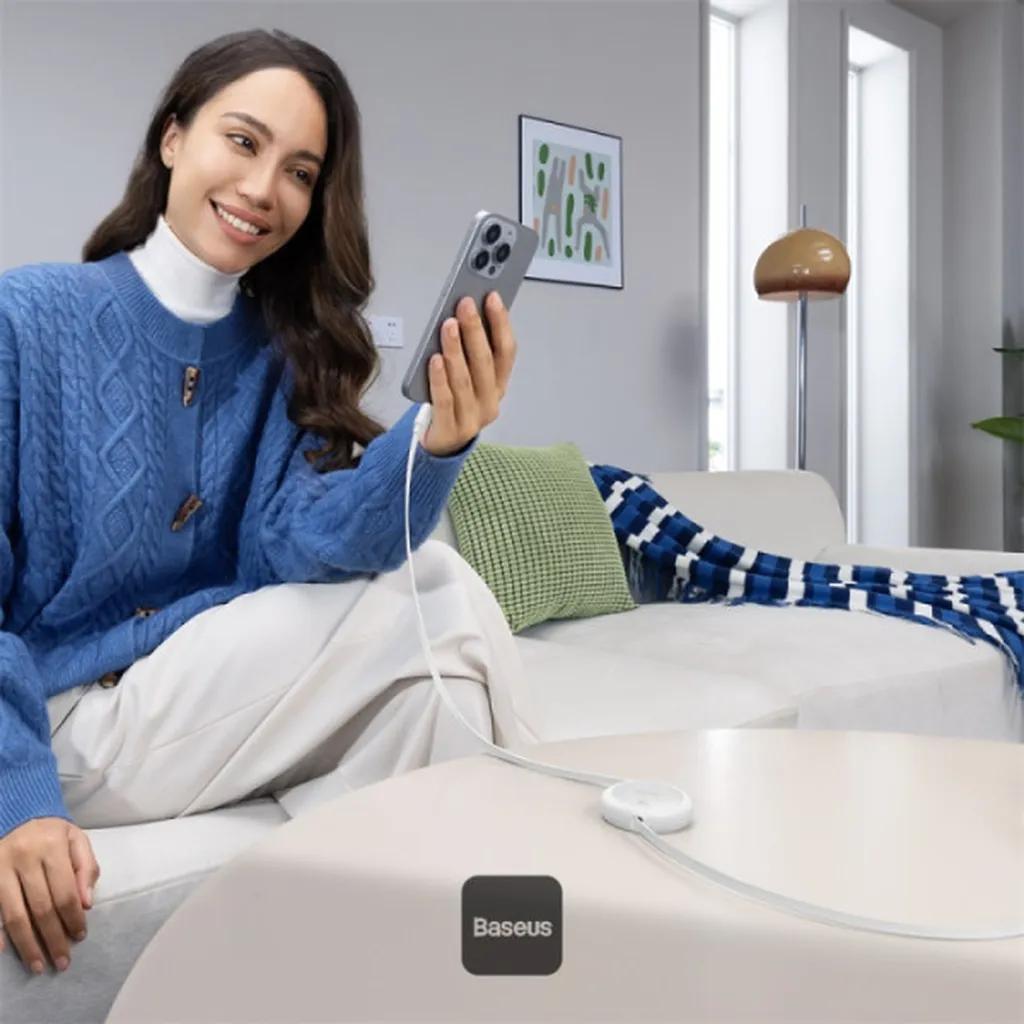 کابل تبدیل USB-C به USB-C بیسوس مدل Free2Pull Mini 60W طول 1 متر - تصویر 2