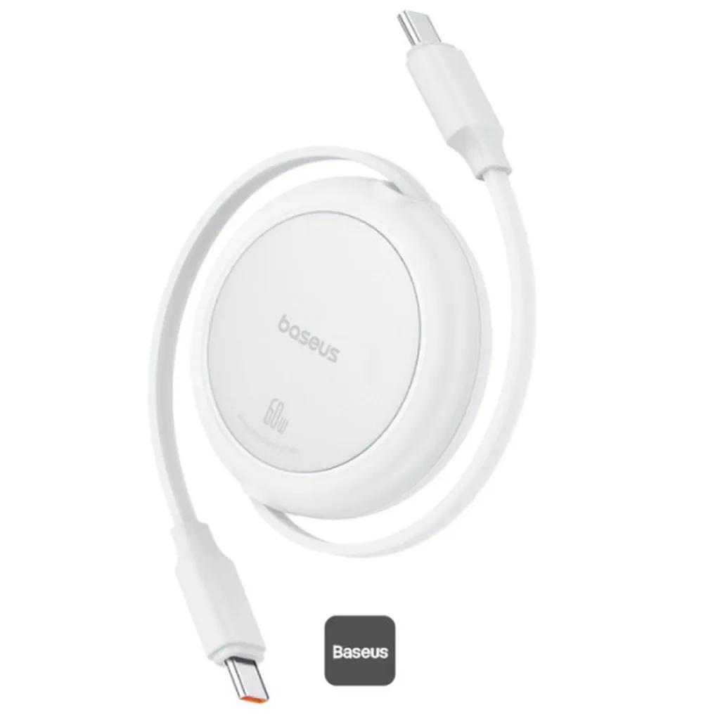 کابل تبدیل USB-C به USB-C بیسوس مدل Free2Pull Mini 60W طول 1 متر - تصویر 14