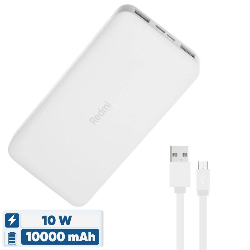 پاوربانک 10 وات شیائومی مدل Redmi ظرفیت 10000 میلی آمپر ساعت به همراه کابل تبدیل microUSB - تصویر 1