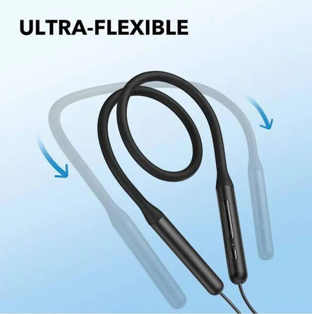 هدفون بلوتوثی گردنی انکر مدل A3213 U2i با نویز کنسلینگ میکروفون (ENC)، درگاه شارژ USB Type-C، دارای میکروفون با فناوری حذف نویز CVC 8.0، طراحی ارگونومیک و راحت، پشتیبانی از دستیار صوتی و فرمان لمسی، مقاوم در برابر آب - تصویر 3