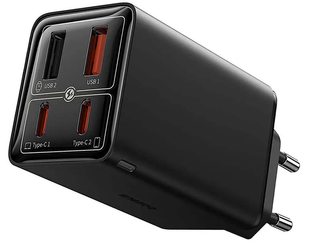 شارژر دیواری 100 وات 4 پورت بیسوس مدل GaN6 Pro به همراه کابل USB-C به USB-C - تصویر 2