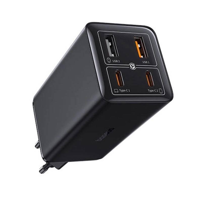 شارژر دیواری 100 وات 4 پورت بیسوس مدل GaN6 Pro به همراه کابل USB-C به USB-C - تصویر 1