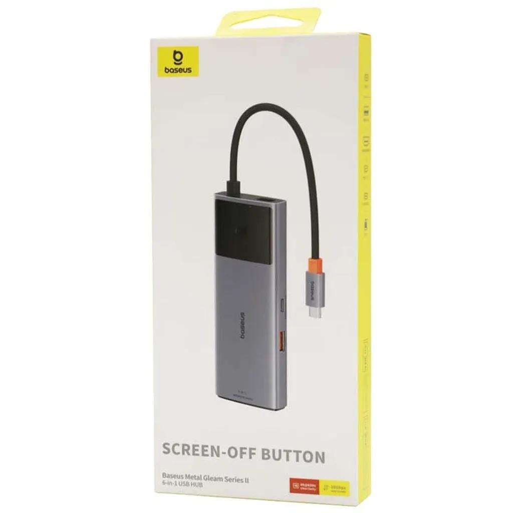 هاب 6 پورت USB-C باسئوس مدل Metal Gleam Series 2 - تصویر 4
