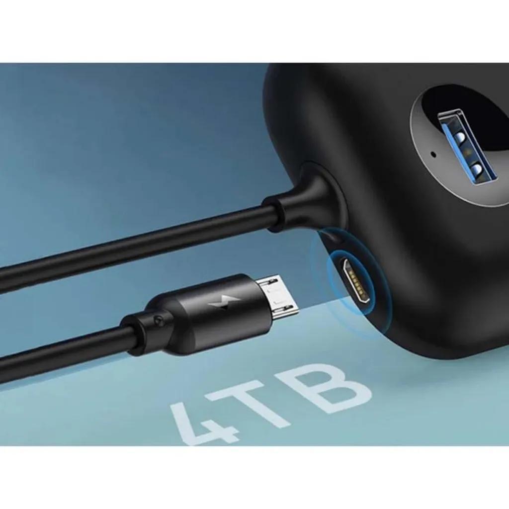هاب 4 پورت USB باسئوس مدل Square Round - تصویر 8