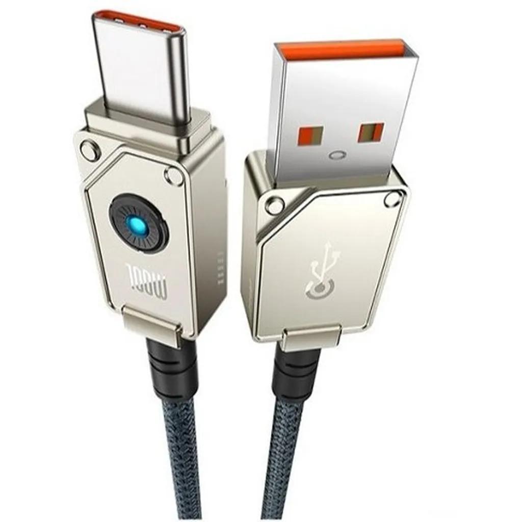 کابل تبدیل USB به USB-C بیسوس مدل Unbreakable Series 100W طول 1 متر - تصویر 5