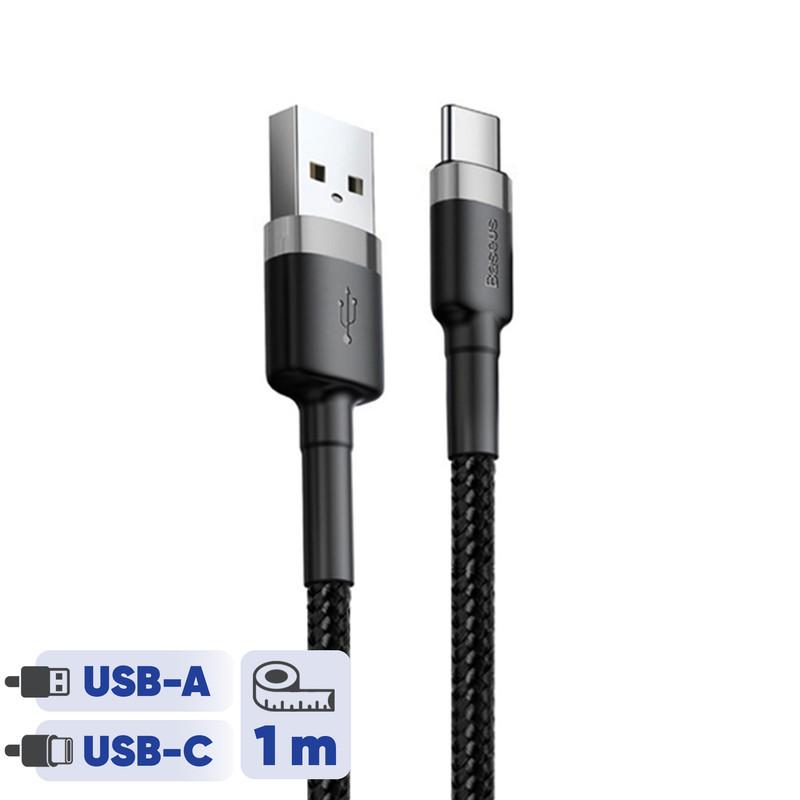کابل تبدیل USB به USB-C باسئوس مدل Cafule طول 1 متر - تصویر 1