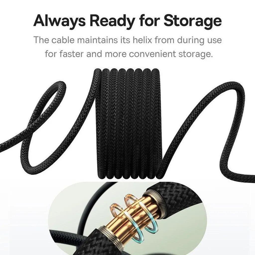 کابل USB-C بیسوس مدل Tungsten Gold 100W طول 1 متر - تصویر 4