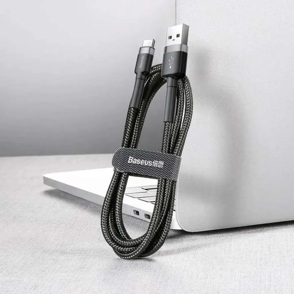 کابل تبدیل USB به USB-C باسئوس مدل CATKLF-CG1 Cafule طول 2 متر - تصویر 3