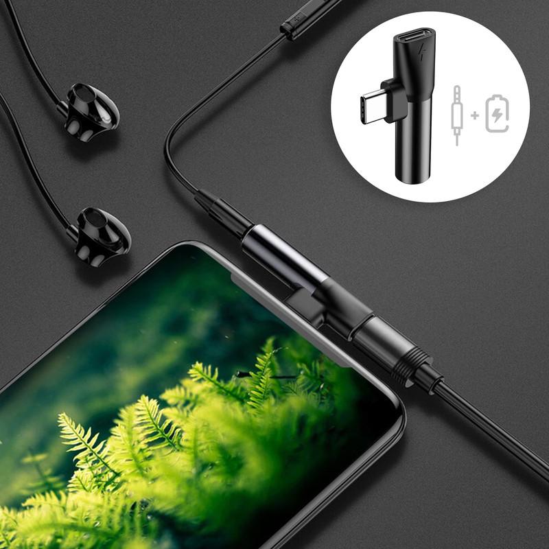 مبدل USB-C به AUX/USB-C باسئوس مدل l41 - تصویر 1