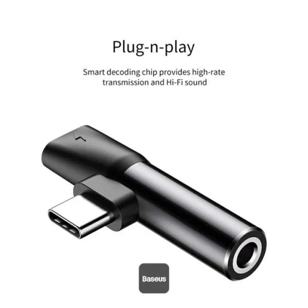 مبدل USB-C به AUX/USB-C باسئوس مدل l41 - تصویر 14