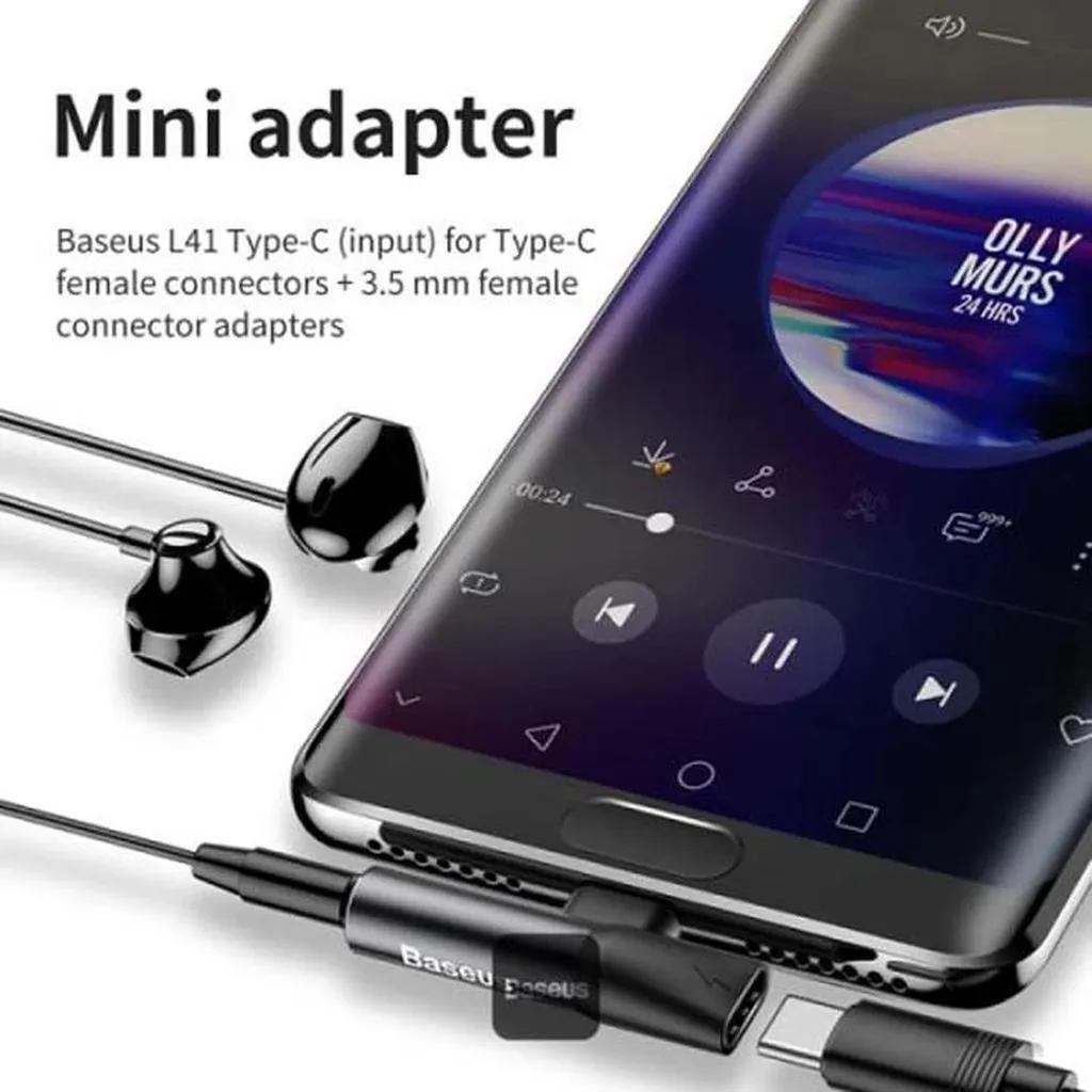 مبدل USB-C به AUX/USB-C باسئوس مدل l41 - تصویر 18