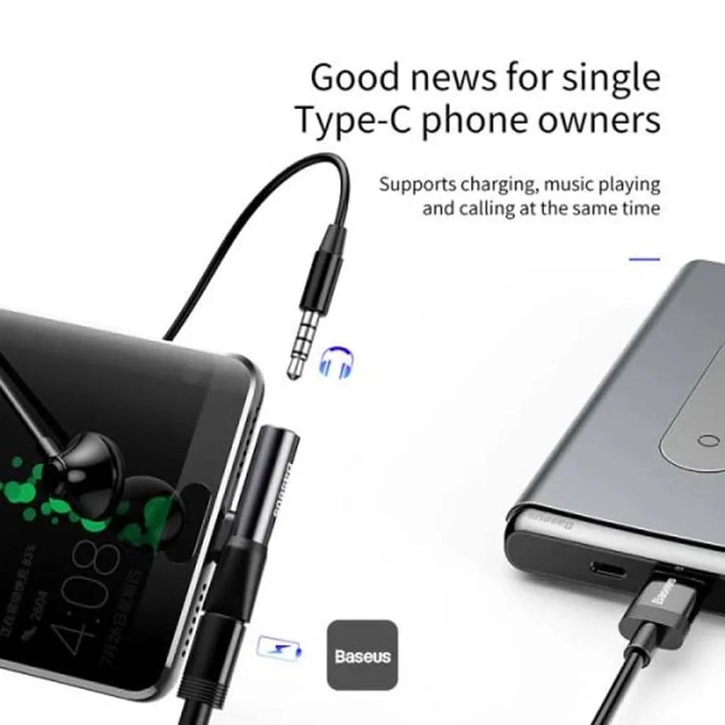 مبدل USB-C به AUX/USB-C باسئوس مدل l41 - تصویر 19