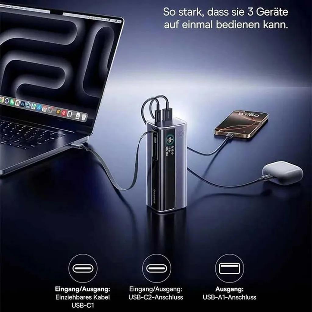 پاوربانک بیسیم 145 وات بیسوس مدل EnerGeek GR11 ظرفیت 20000 میلیآمپرساعت - تصویر 6