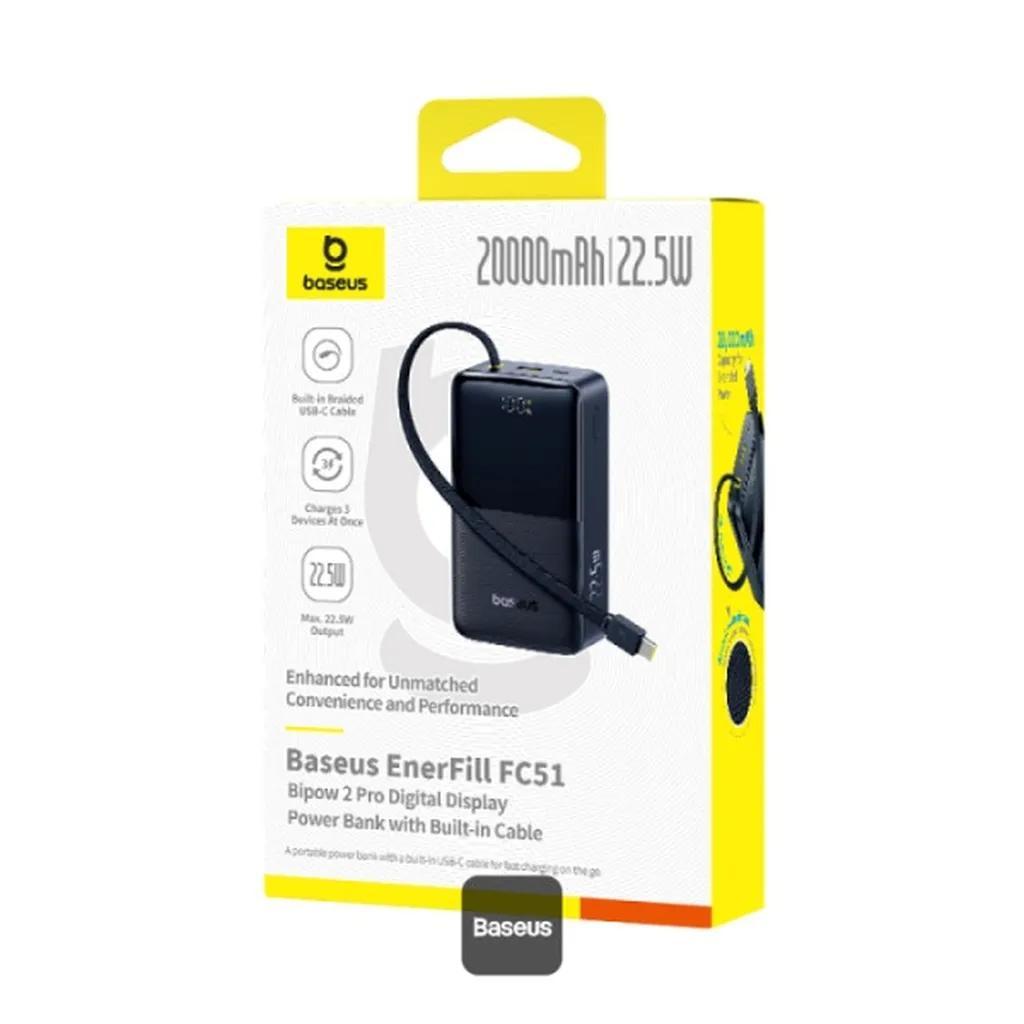 پاوربانک بیسیم 22.5 وات بیسوس مدل EnerFill FC51 Bipow2 Pro E0027700 ظرفیت 20000 میلیآمپرساعت - تصویر 2