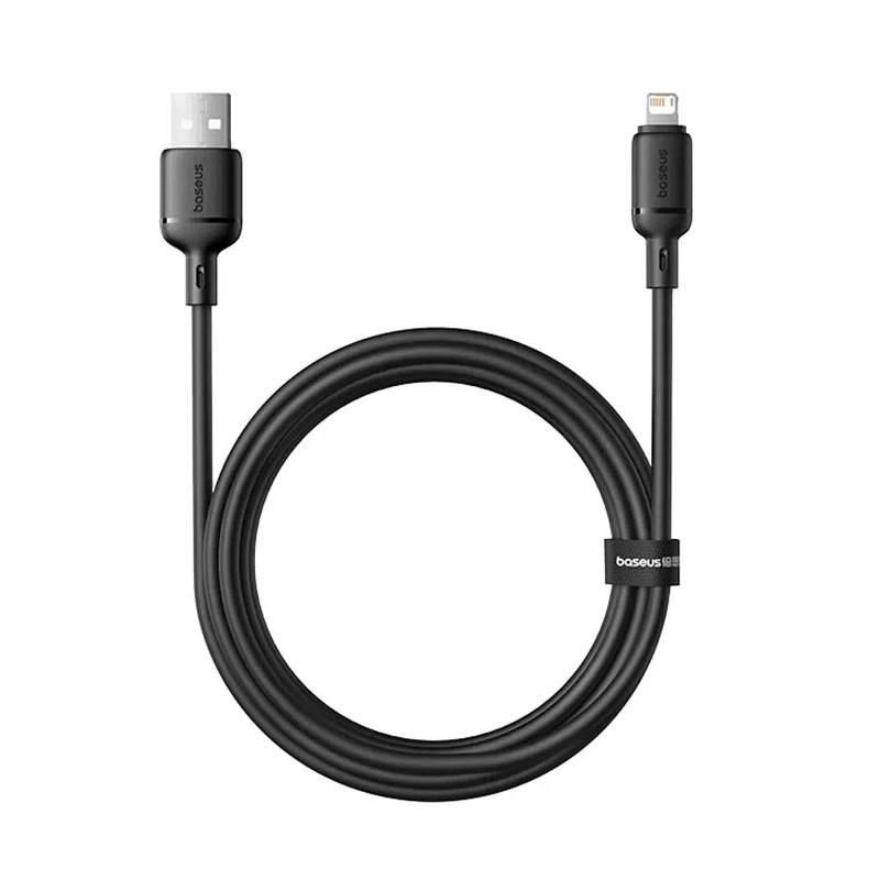 کابل تبدیل USB-A به لایتنینگ بیسوس مدل Silky P10377702113-01 طول 2 متر - تصویر 1