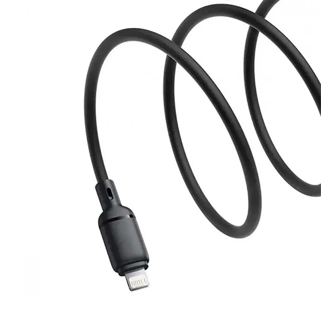 کابل تبدیل USB-A به لایتنینگ بیسوس مدل Silky P10377702113-01 طول 2 متر - تصویر 2