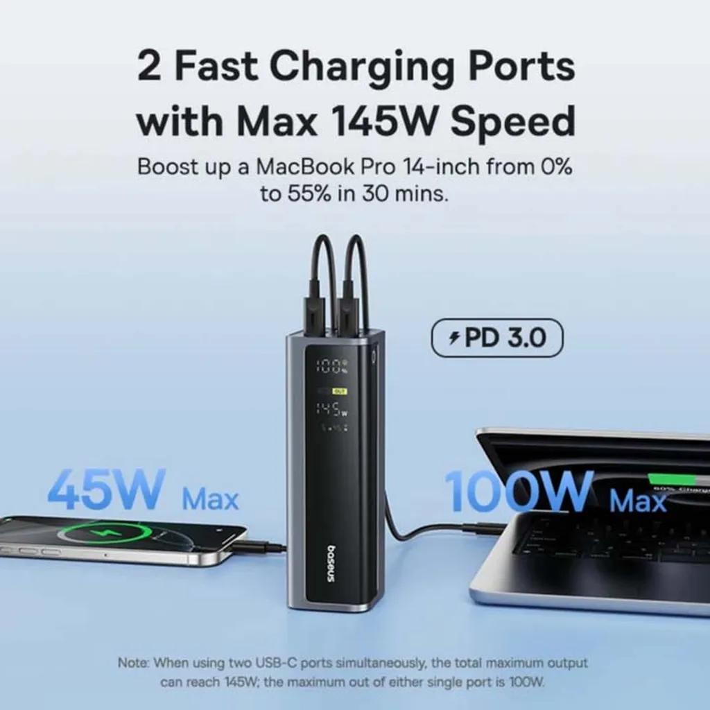 پاوربانک بیسوس مدل EnterGeek GP12 145w ظرفیت 20800 میلی آمپر ساعت - تصویر 13