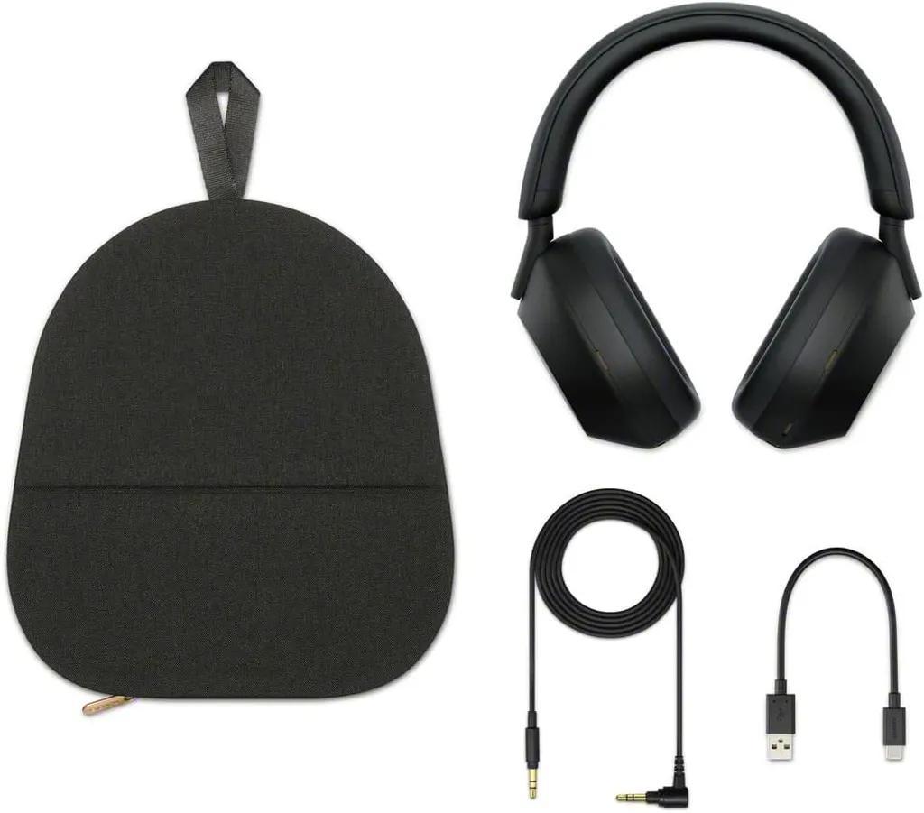 هدفون بی‌سیم سونی مدل WH-1000XM5 با نویز کنسلینگ فعال (ANC)، درگاه شارژ USB Type-C، دارای 4 میکروفون با فناوری Beamforming، پشتیبانی از دستیار صوتی، قابلیت اتصال همزمان به دو دستگاه - تصویر 2