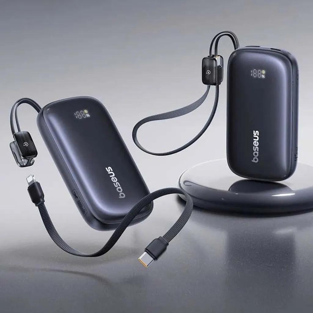 پاوربانک 22.5 وات بیسوس مدل 22.5W QPow2 Dual Cable ظرفیت 10000 میلی آمپر ساعت - تصویر 3