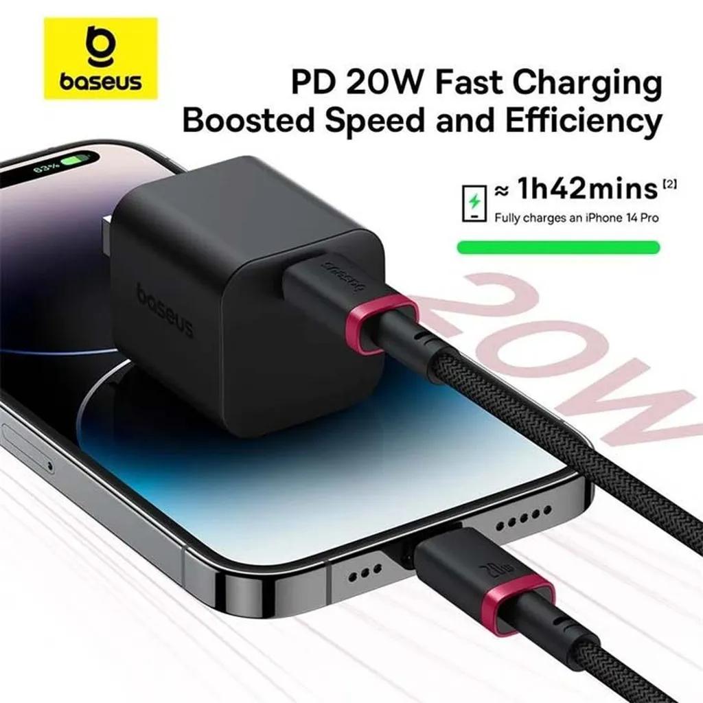 کابل تبدیل USB-C به لایتنینگ بیسوس مدل Dura Series 20W طول 1 متر - تصویر 6
