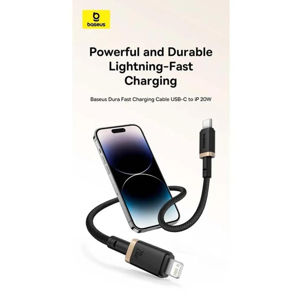 کابل تبدیل USB-C به لایتنینگ بیسوس مدل Dura Series 20W طول 1 متر - تصویر 7