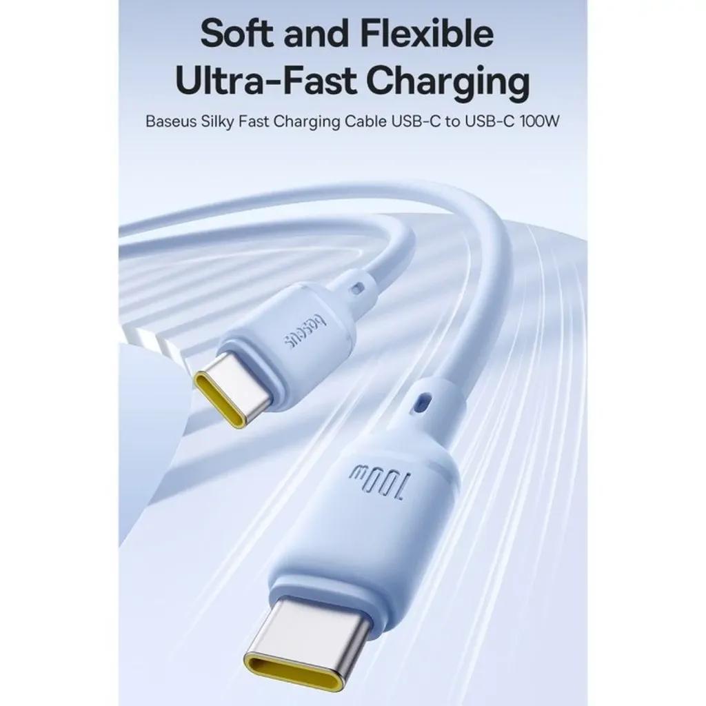 کابل USB-C بیسوس مدل Silky Series طول 1 متر - تصویر 7