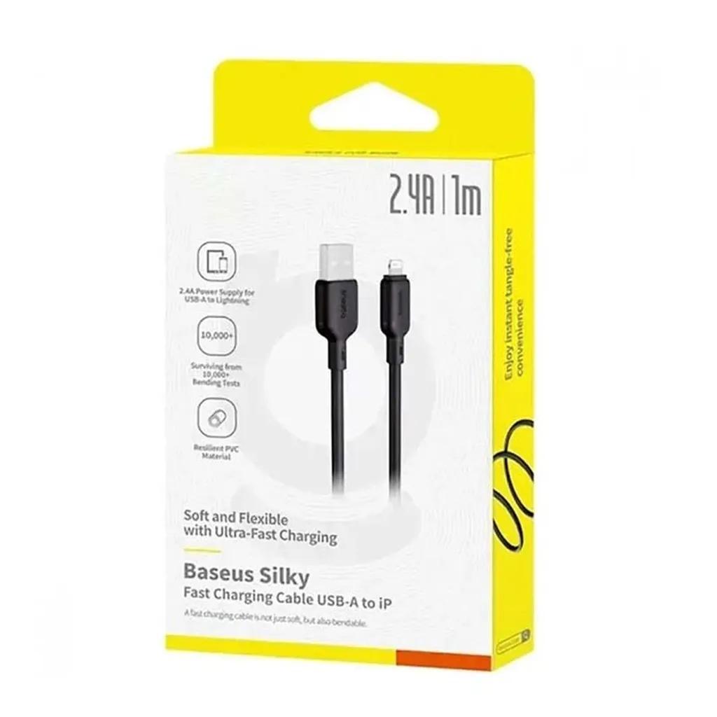 کابل تبدیل USB به لایتنینگ بیسوس مدل Silky Series 2.4A طول 1 متر - تصویر 4