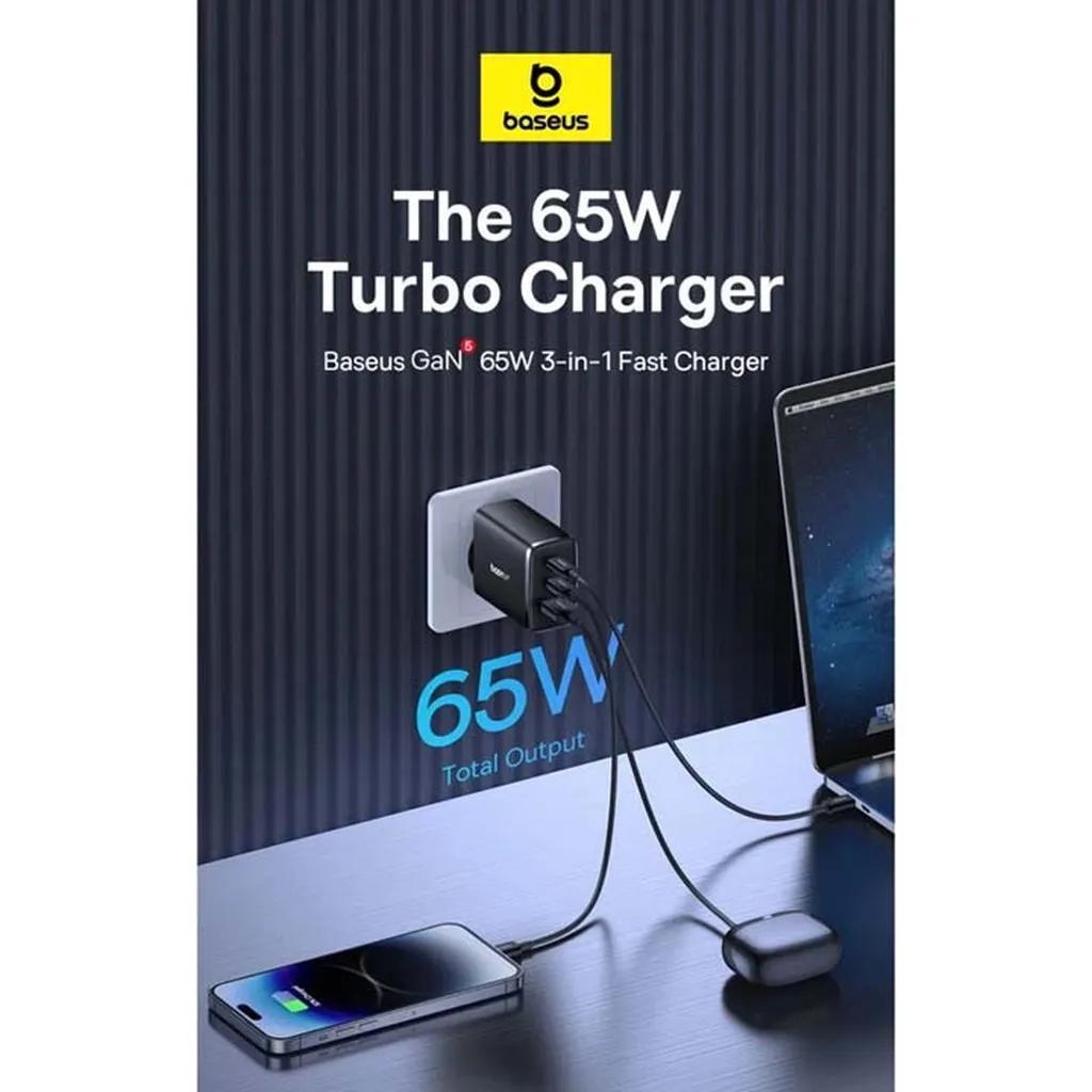 شارژر دیواری 65 وات بیسوس مدل Cube Pro 65W - تصویر 8