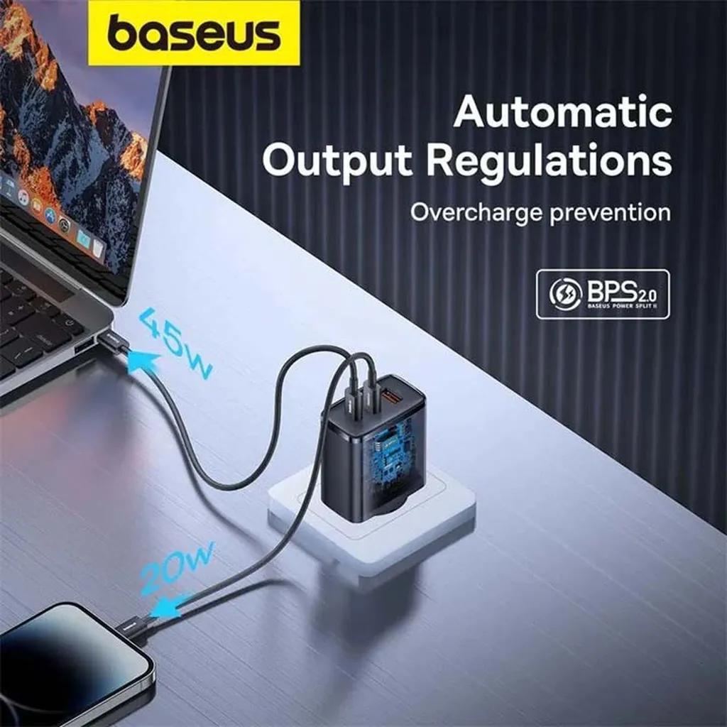 شارژر دیواری 65 وات بیسوس مدل Cube Pro 65W - تصویر 9