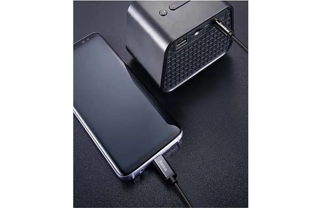 کابل تبدیل USB-C به AUX باسئوس مدل CAM01-M01-BA طول 1.2 متر - تصویر 6