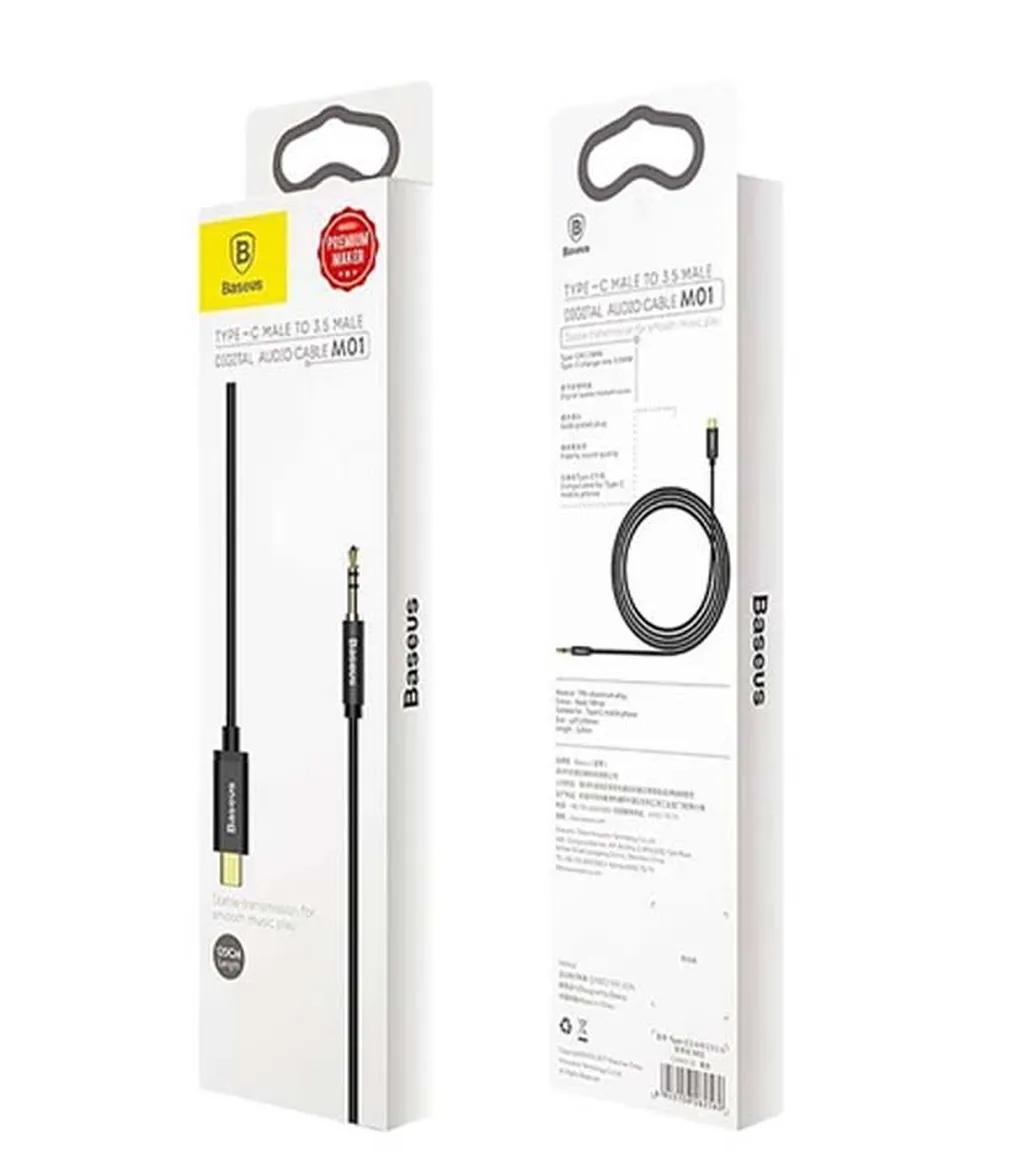 کابل تبدیل USB-C به AUX باسئوس مدل CAM01-M01-BA طول 1.2 متر - تصویر 9