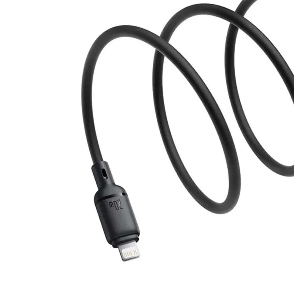کابل تبدیل USB-C به لایتنینگ بیسوس مدل Silky P10377700313-00 طول 1 متر - تصویر 5