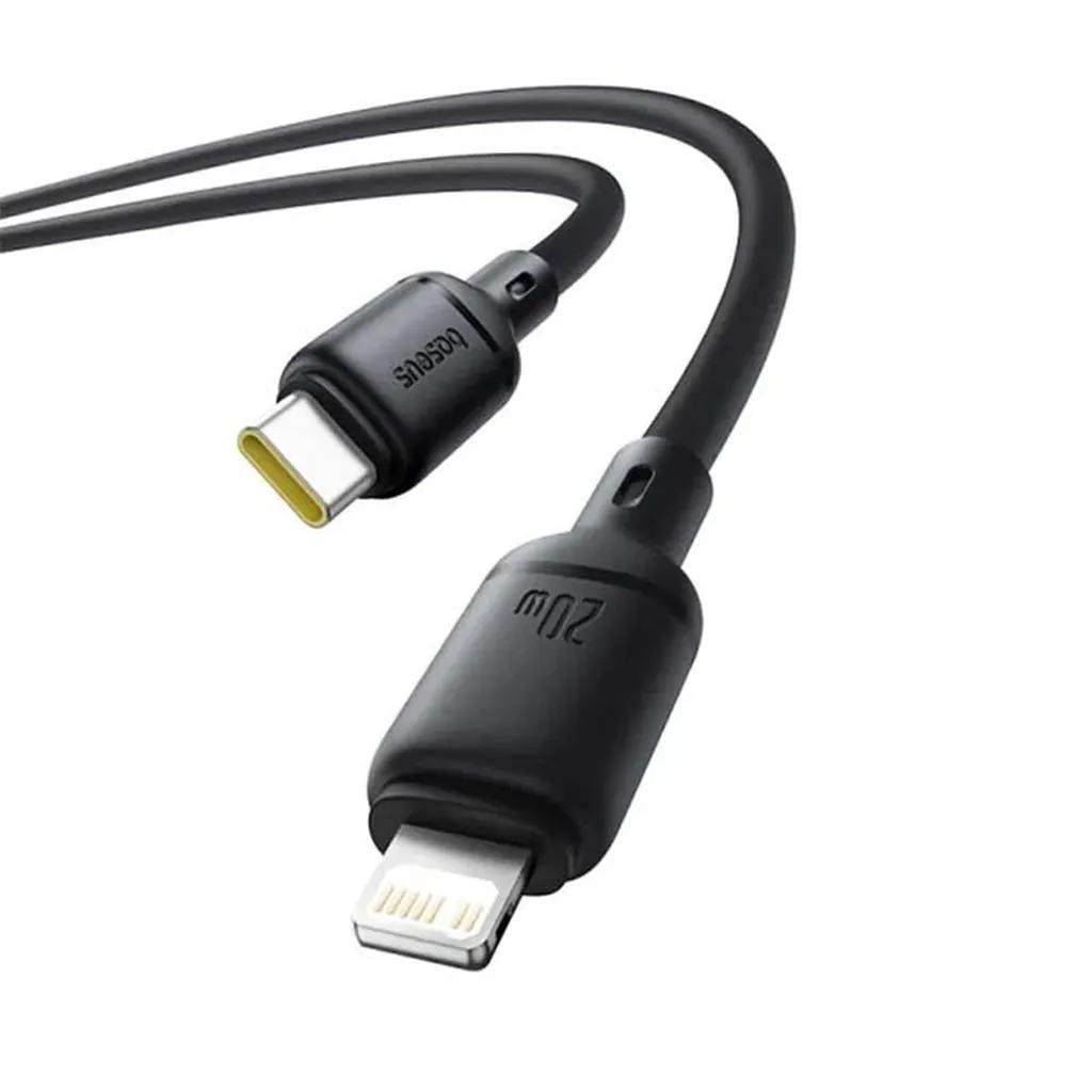کابل تبدیل USB-C به لایتنینگ بیسوس مدل Silky P10377700313-00 طول 1 متر - تصویر 4