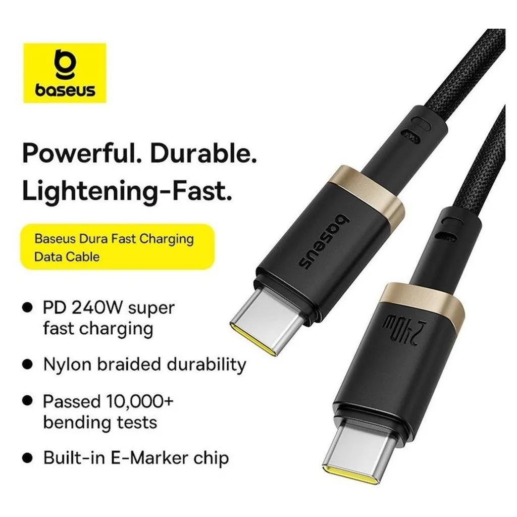 کابل تبدیل USB-C بیسوس مدل Dura Series 240W طول 1 متر - تصویر 5