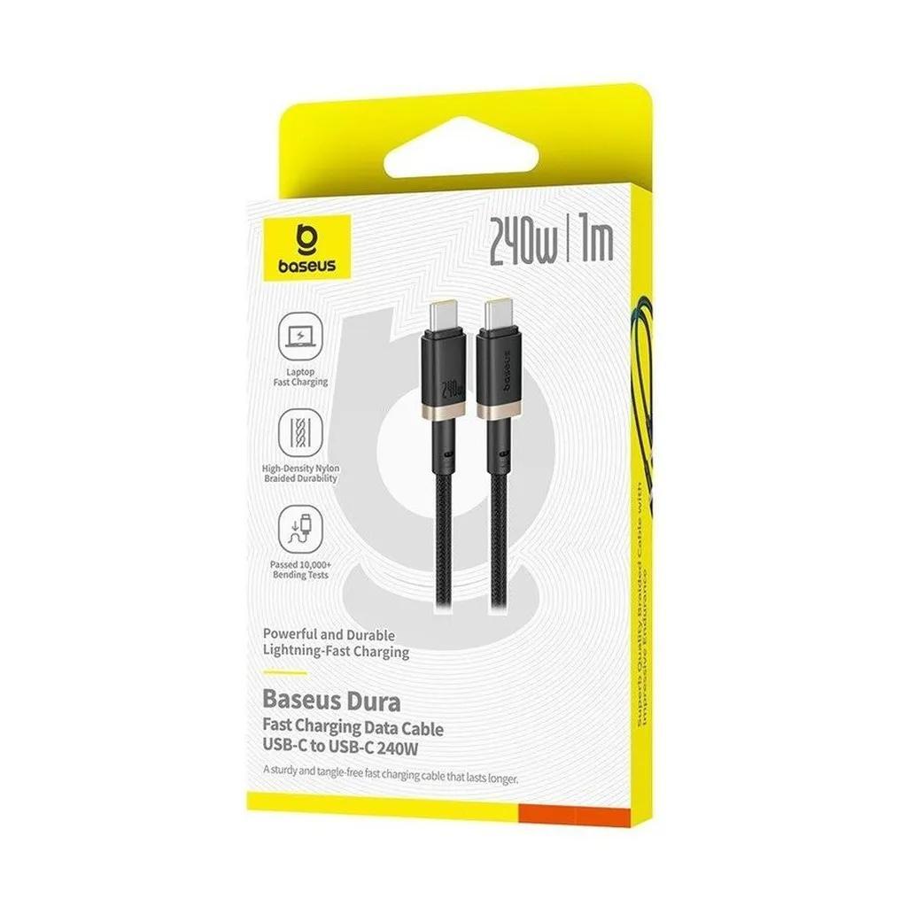 کابل تبدیل USB-C بیسوس مدل Dura Series 240W طول 1 متر - تصویر 3