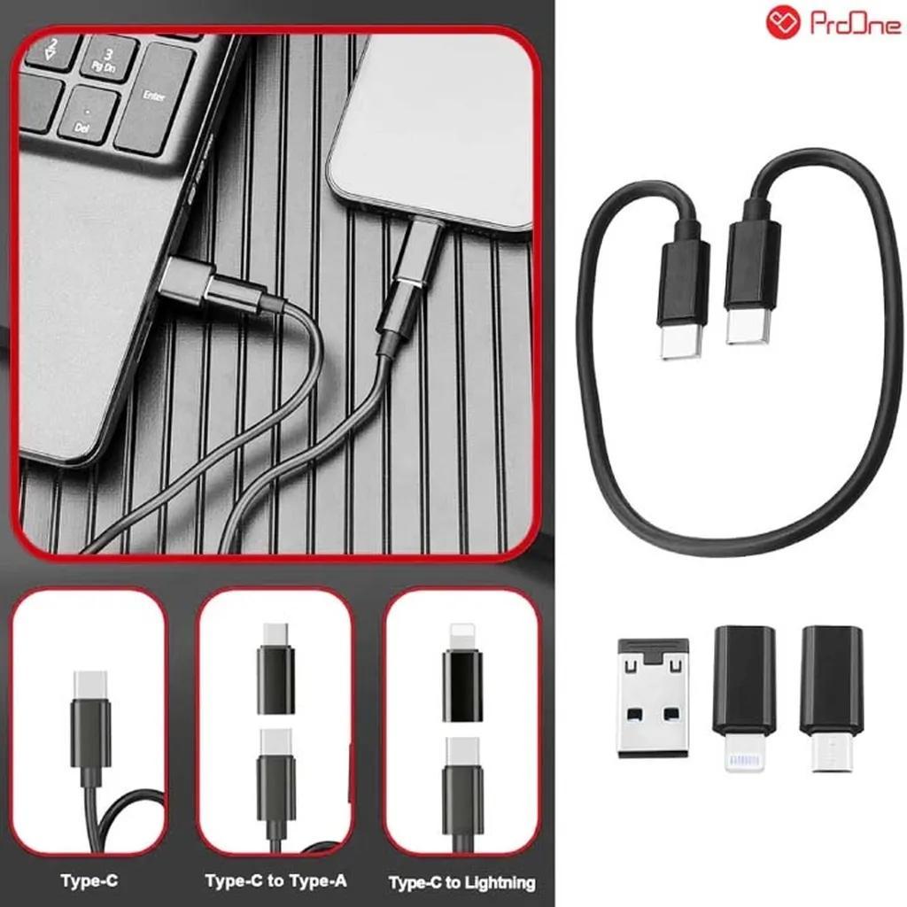 کابل تبدیل USB-C به USB-C / لایتنینگ / USB / microUSB پرووان مدل PCK002 طول 0.28 متر - تصویر 5