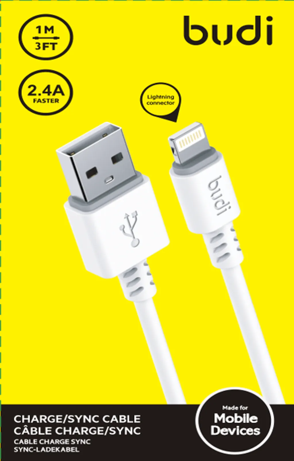 کابل تبدیل USB-A به لایتنینگ بودی مدل DC011L10W طول 1 متر - تصویر 2