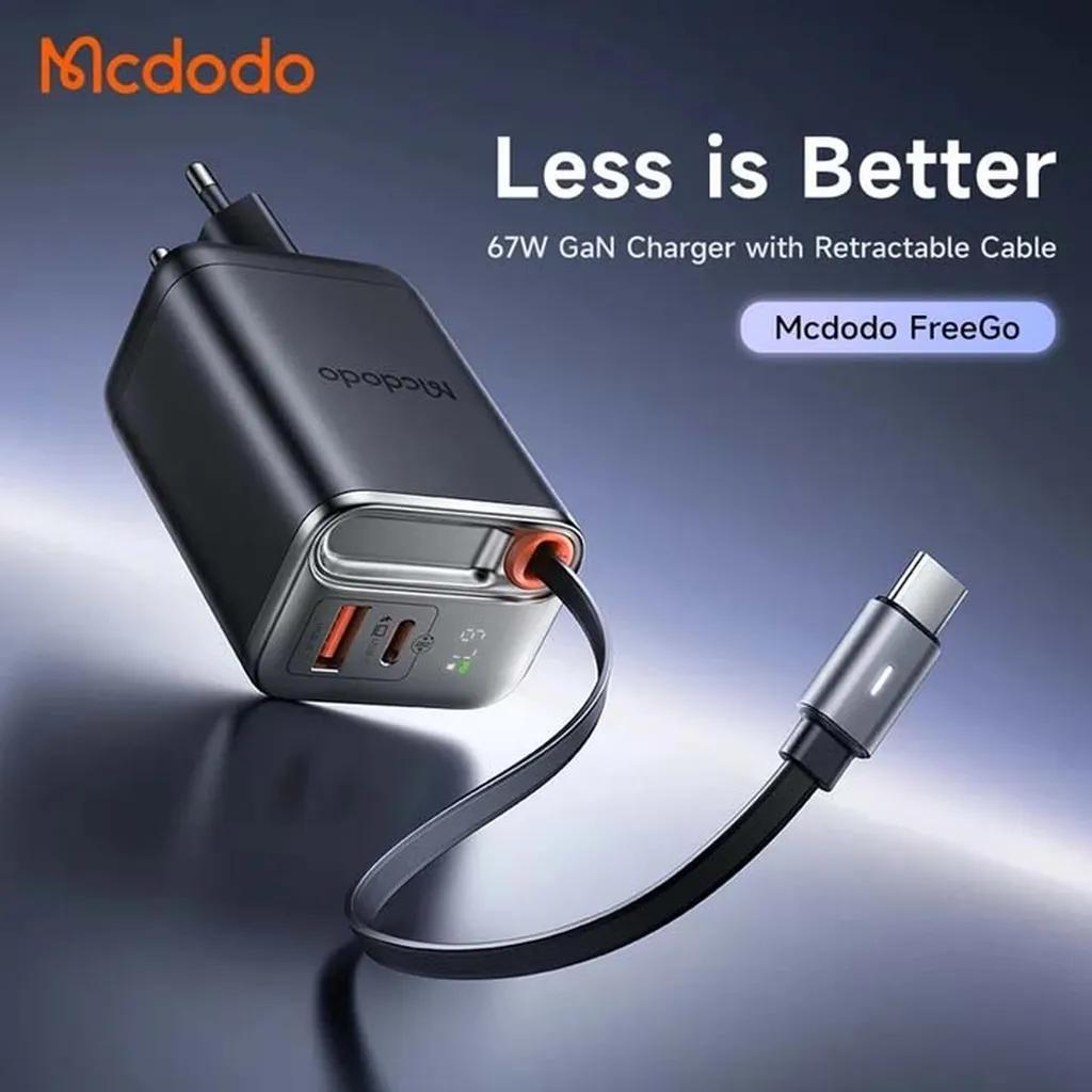 شارژر دیواری 67 وات مک دودو مدل CH-4100 به همراه کابل متصل به بدنه USB-C - تصویر 2