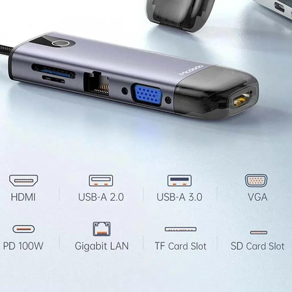 هاب 10 پورت USB-C مک دودو مدل HU-7420 - تصویر 7