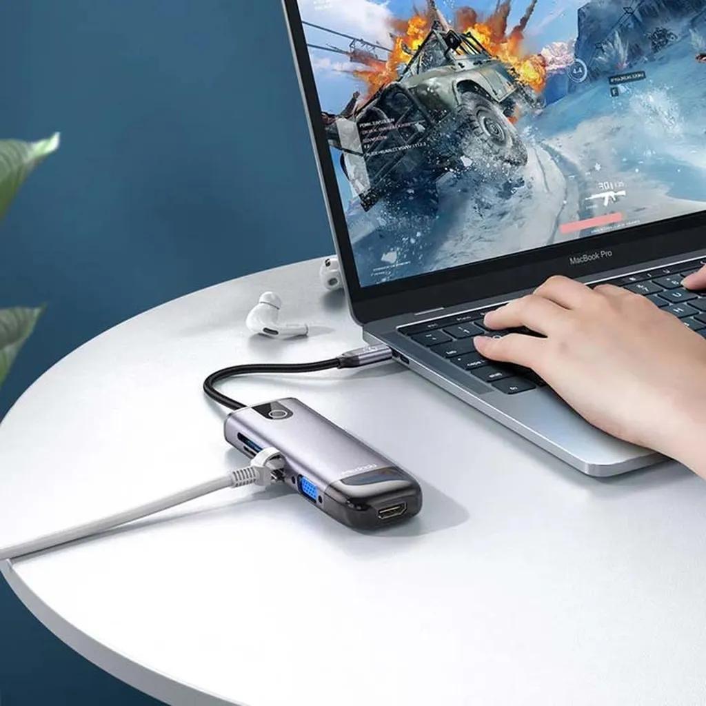 هاب 10 پورت USB-C مک دودو مدل HU-7420 - تصویر 9
