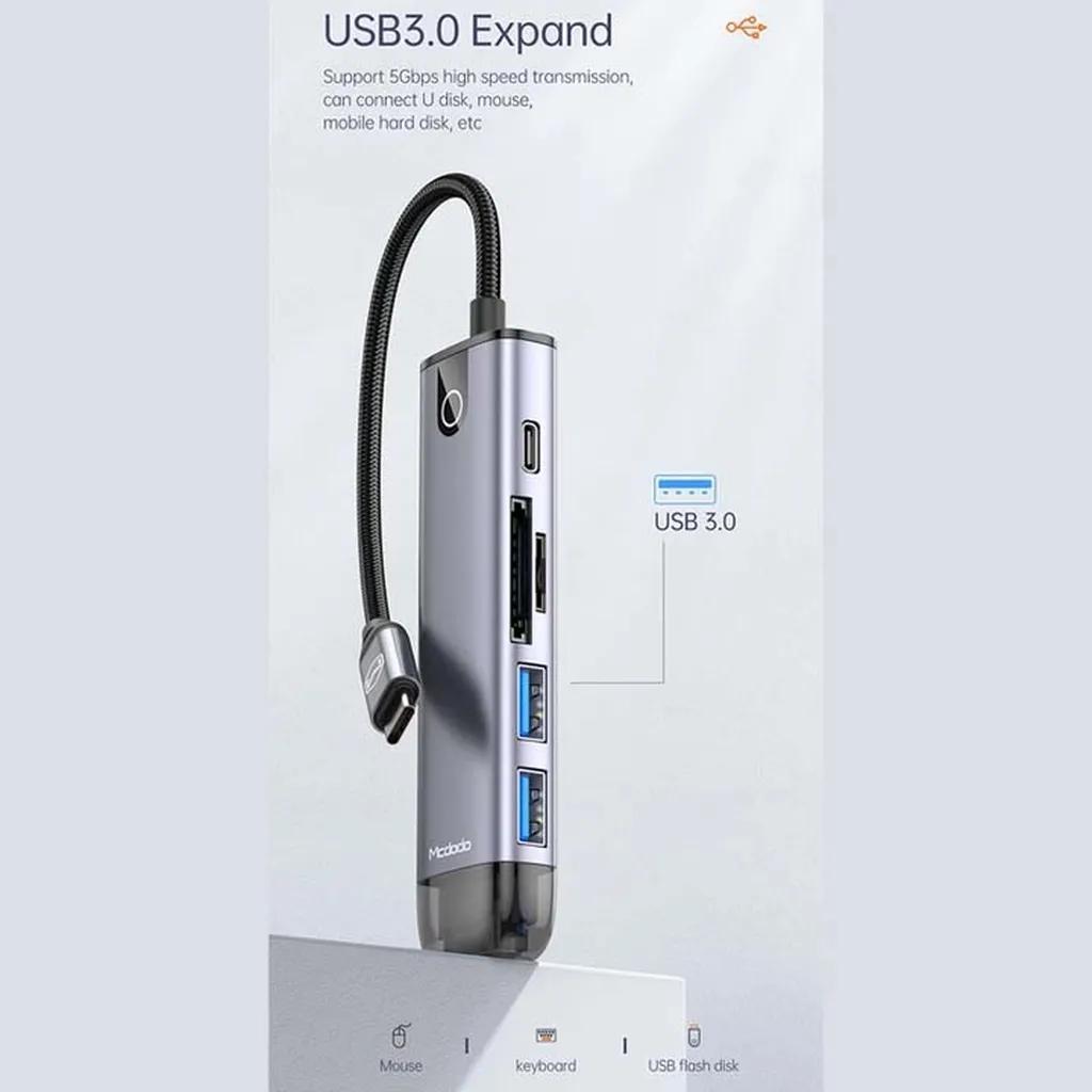 هاب 6 پورت USB-C مک دودو مدل MC-HU-7740 - تصویر 6