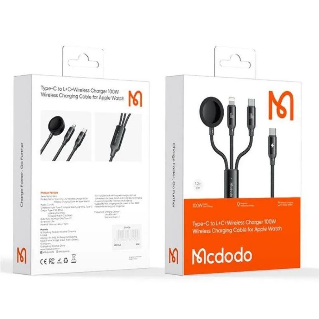 کابل تبدیل USB-C به میکرو اپل واچ/لایتنینگ/USB-C مک دودو مدل ca-4940 طول 1.2 متر - تصویر 4